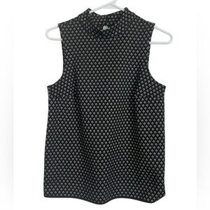 Banana Republic NWOT Knit Black w White Office Top, Stretch